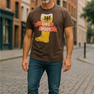 Gildan size XL Brown Das Boot novelty tee